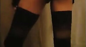 Asian Twink's Spanking in Stockings