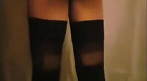 Asian Twink's Spanking in Stockings