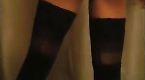 Asian Twink's Spanking in Stockings