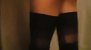 Asian Twink's Spanking in Stockings