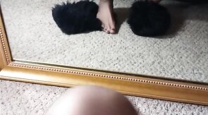 Twink Crossdresser Fucks in Stockings