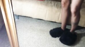 Twink Crossdresser Fucks in Stockings