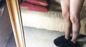 Twink Crossdresser Fucks in Stockings