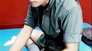 Skinny Amateur Strips on Webcam