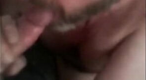 Daddy's Blowjob Practice with Amateur Bear Couple