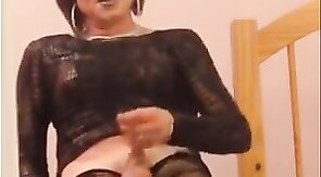 Mature Crossdresser Handjob