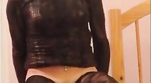 Mature Crossdresser Handjob