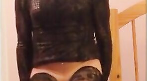 Mature Crossdresser Handjob