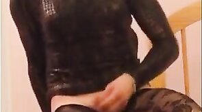 Mature Crossdresser Handjob