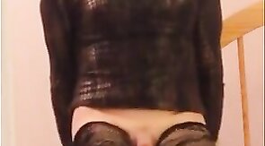 Mature Crossdresser Handjob