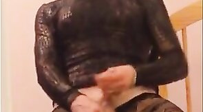 Mature Crossdresser Handjob