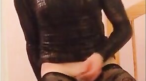 Mature Crossdresser Handjob