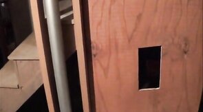 Black Guy Swallows White Cum at Glory Hole