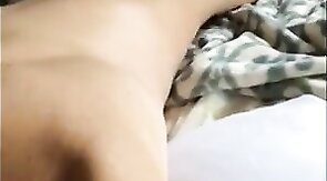 Skinny Amateur Strips and Strokes His Big Cock