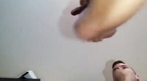 Amateur Latin Stud Takes a Huge Load in His Tight Ass