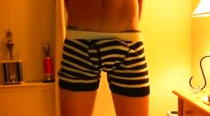 Hot Twink in Sexy Undies Strokes it on Webcam!