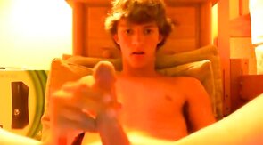 Hot Twink in Sexy Undies Strokes it on Webcam!