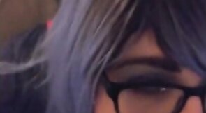 Big Black Cock Blowjob for a Sissy Crossdresser