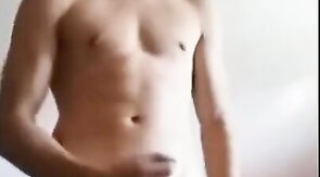 Webcam Twink Jock Strokes His Big Cock