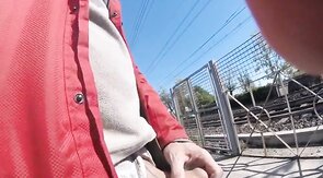 Mature Outdoor Handjob Adventure with Daddy