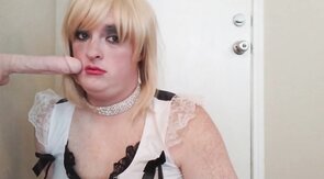 Sissy Plays with Sex Toy