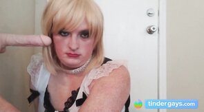 Sissy Plays with Sex Toy