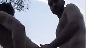 Outdoor Bareback Sex and Blowjob