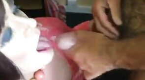 Crossdresser Linda Sucks and Swallows Big Cock