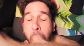 Hairy Sucker Facial - Amateur Blowjob