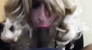 Sissy Takes Black Cock - Interracial Amateur Blowjob