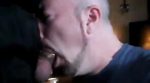 Amateur Daddy Swallows Big Cock in Suit