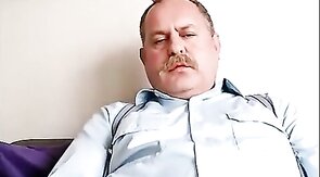 Big Daddy Bear Jerks Off His Small Cock