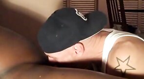 Twink Swallows Big Black Cock Load After Intense Blowjob