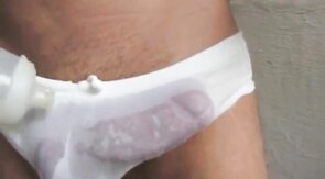 Big Cock Bulging Out of Briefs