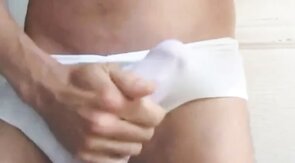 Big Cock Bulging Out of Briefs