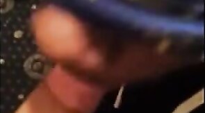 Black Twink Swallows White Cum in Interracial Blowjob