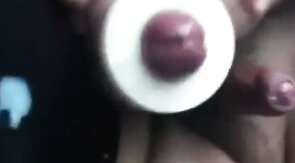 Twinks Playing with a Cock Sleeve and Cumming Hard