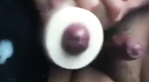 Twinks Playing with a Cock Sleeve and Cumming Hard