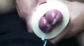 Twinks Playing with a Cock Sleeve and Cumming Hard