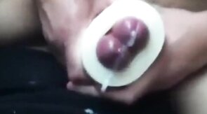 Twinks Playing with a Cock Sleeve and Cumming Hard