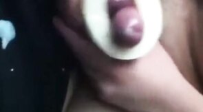 Twinks Playing with a Cock Sleeve and Cumming Hard