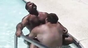 Hot muscular hairy bears enjoys their time in the pool