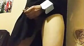 Latin Twink Crossdresser Rides His Toy