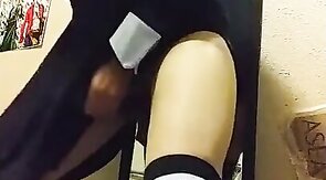 Latin Twink Crossdresser Rides His Toy