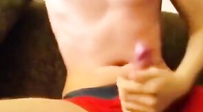 Red-Hot Twink Strokes His Big Cock on Webcam