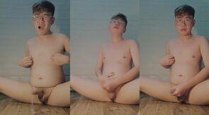 College boy cumshot with no hands