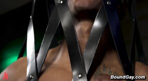 Buck in sensual cage ordeal BDSM