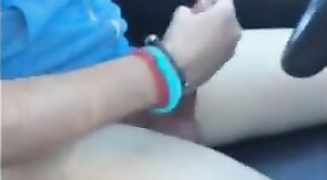 Wanking and Cumming with a Buddy in the Car