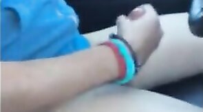 Wanking and Cumming with a Buddy in the Car