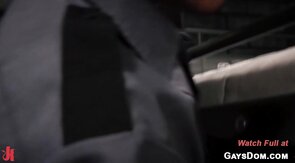 Muscle officer fucked prison cumshot